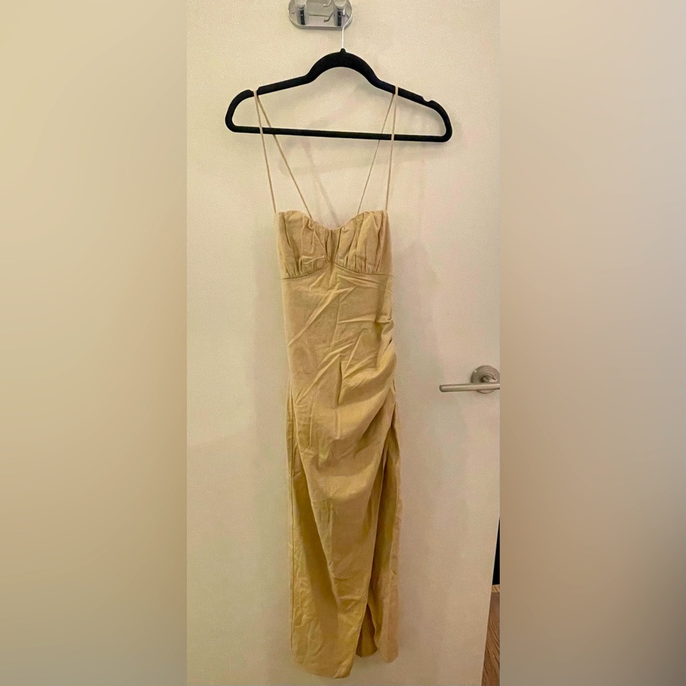 Zara Cream Spaghetti Strap Dress NWT Size S